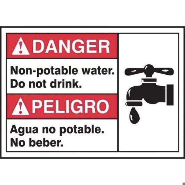 Accuform BILINGUAL ANSI SIGN ADMITTANCE 10 in x MTAS100XP - main